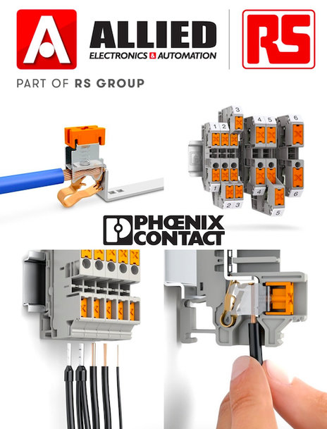 Allied Electronics & Automation Offers Phoenix Contact's New XTV Terminal  Blocks With Push-X Direct Connection Technology
